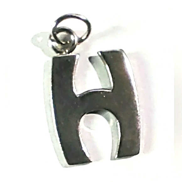 NEW .925 Sterling Silver Initial "H" Pendant Charm! 1/2" (.50) - Picture 2 of 3
